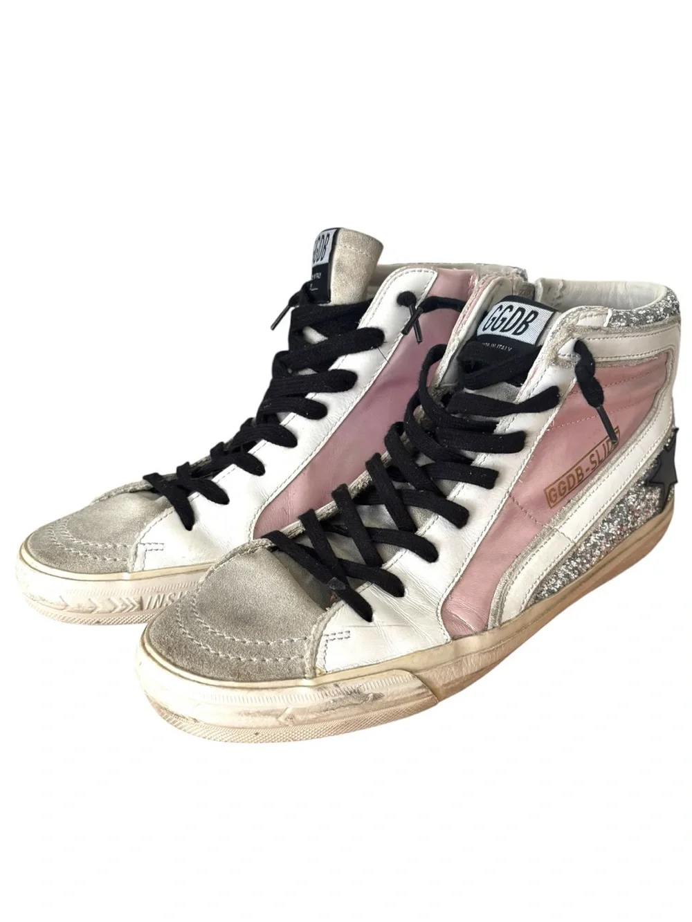 Golden Goose Slide Glitter High Top Sneaker